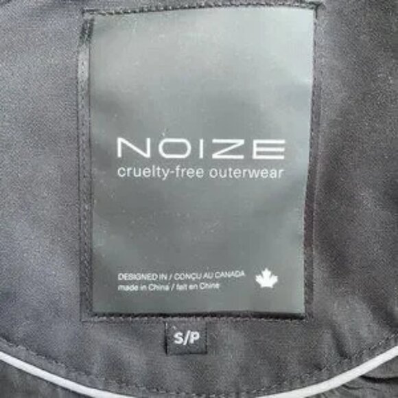 NOIZE Addie Faux Fur-Trim Quilted Parka Black Size S/P | Vegan Winter Coat NWOT - Picture 5 of 15